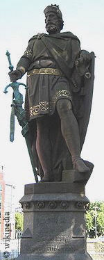 Adolf III., Graf von Schauenburg und Holstein, Statue auf der Trotbrcke in Hamburg