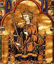 Der heilige Ludwig in einer um 1235 gefertigten Miniatur. Der heilige Ludwig in einer um 1235 gefertigten Miniatur.