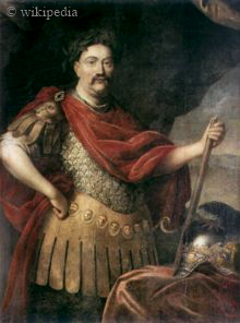 König Sobieski auf dem Gemälde von Jerzy Siemiginowski-Eleuter König Sobieski auf dem Gemälde von Jerzy Siemiginowski-Eleuter