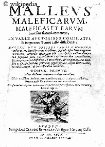 Titelblatt des Hexenhammers (Malleus Maleficarum)  -  Lyoner Ausgabe von  1669