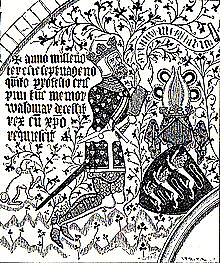 Waldemar Atterdag, Fresko in der Sankt Peders Kirke, Næstved, Dänemark - Für eine größere Bilddarstellung bitte auf das Bild klicken. Waldemar Atterdag, Fresko in der Sankt Peders Kirke, Næstved, Dänemark - Für eine größere Bilddarstellung bitte auf das Bild klicken.