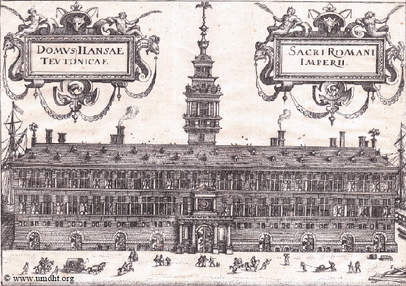 Das von 1564 bis 1568 durch Cornelis Floris erbaute Antwerpener Hansehaus wurde 1893 durch einen Brand zerstört. - Für eine größere Darstellung klicken Sie bitte auf das Bild. Das von 1564 bis 1568 durch Cornelis Floris erbaute Antwerpener Hansehaus wurde 1893 durch einen Brand zerstört. - Für eine größere Darstellung klicken Sie bitte auf das Bild.