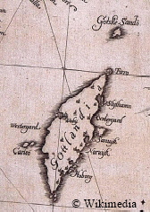 Teilabschnitt einer Seekarte mit Gotland aus dem Jahre 1626 Teilabschnitt einer Seekarte mit Gotland aus dem Jahre 1626