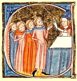 Segnung von Seuchenkranken um 1360 / 1375 